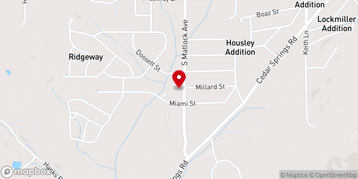 Map showing location of City Park Chapel Church of God of Prophecy