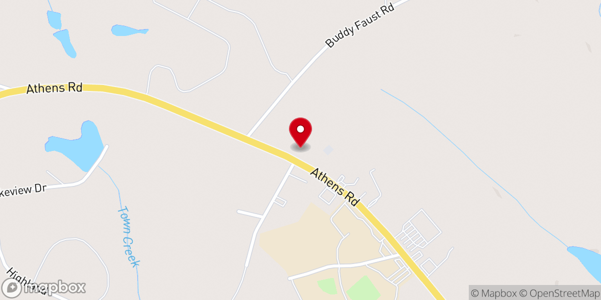 Map showing location of Crawford Pentecostal Church