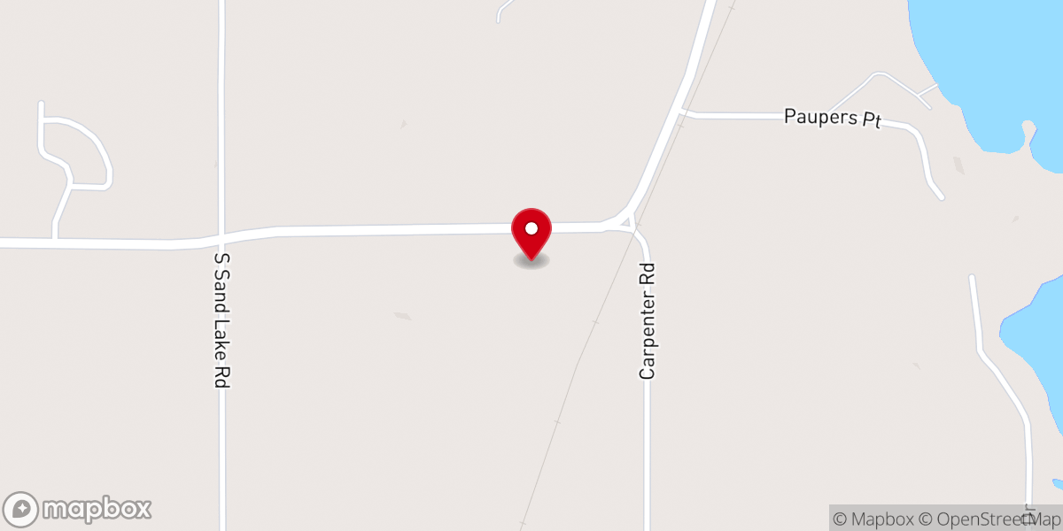 Map showing location of Gospel Barn
