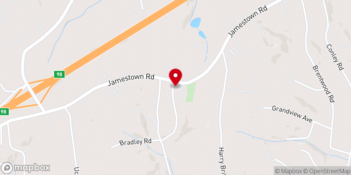 Map showing location of Gibbs Chapel Wesleyan Church