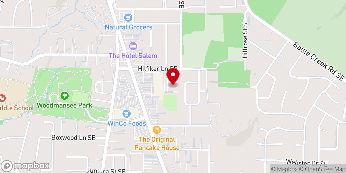 Map showing location of Bethany Baptist Church