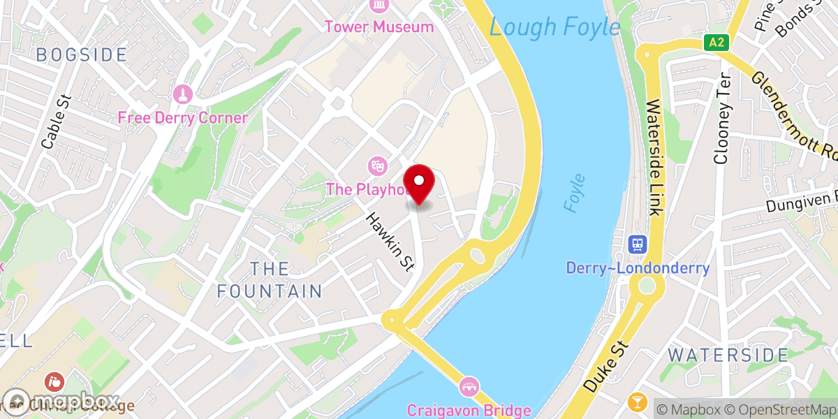 Map showing location of Carlisle Road Methodist Church