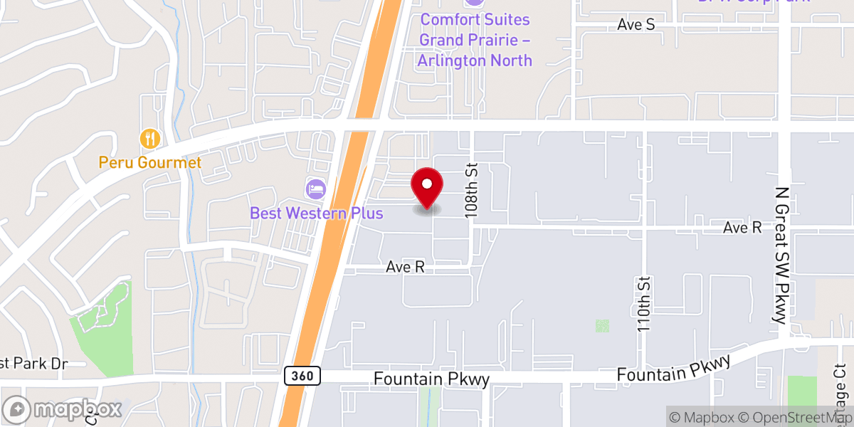 Map showing location of Winners Chapel International Arlington