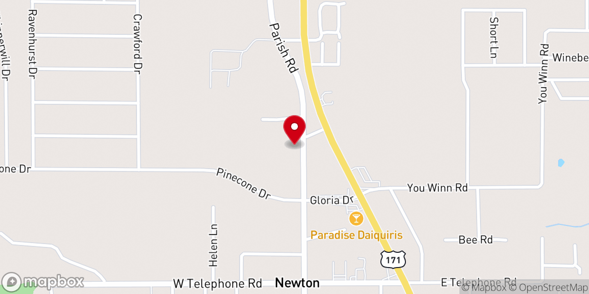 Map showing location of Midway Baptist Church