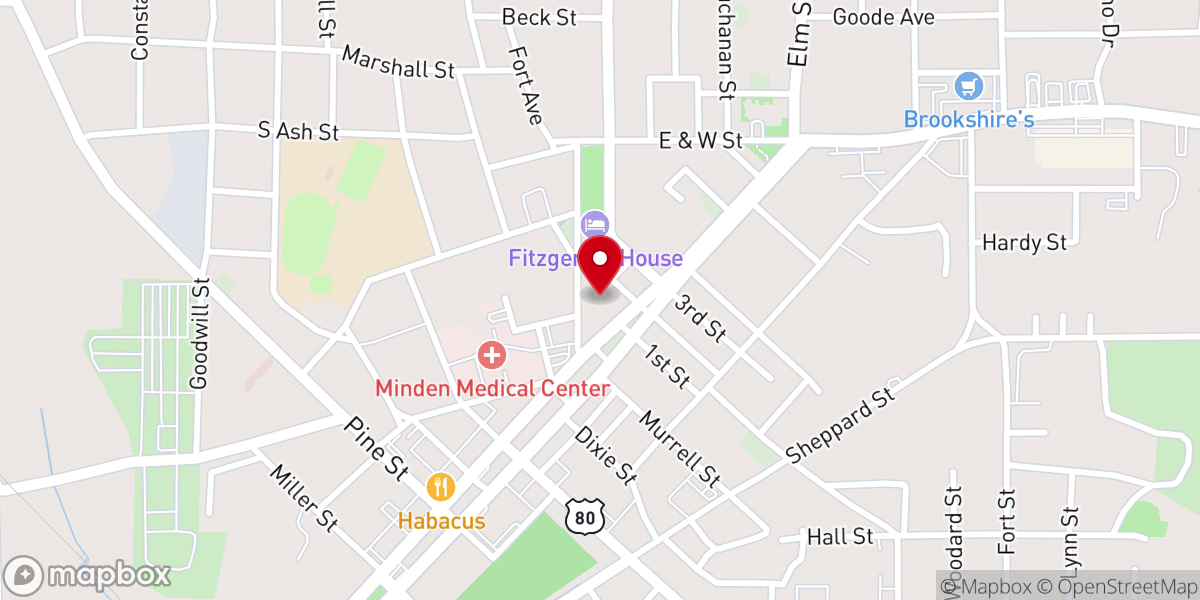 Map showing location of First United Methodist Church Sign