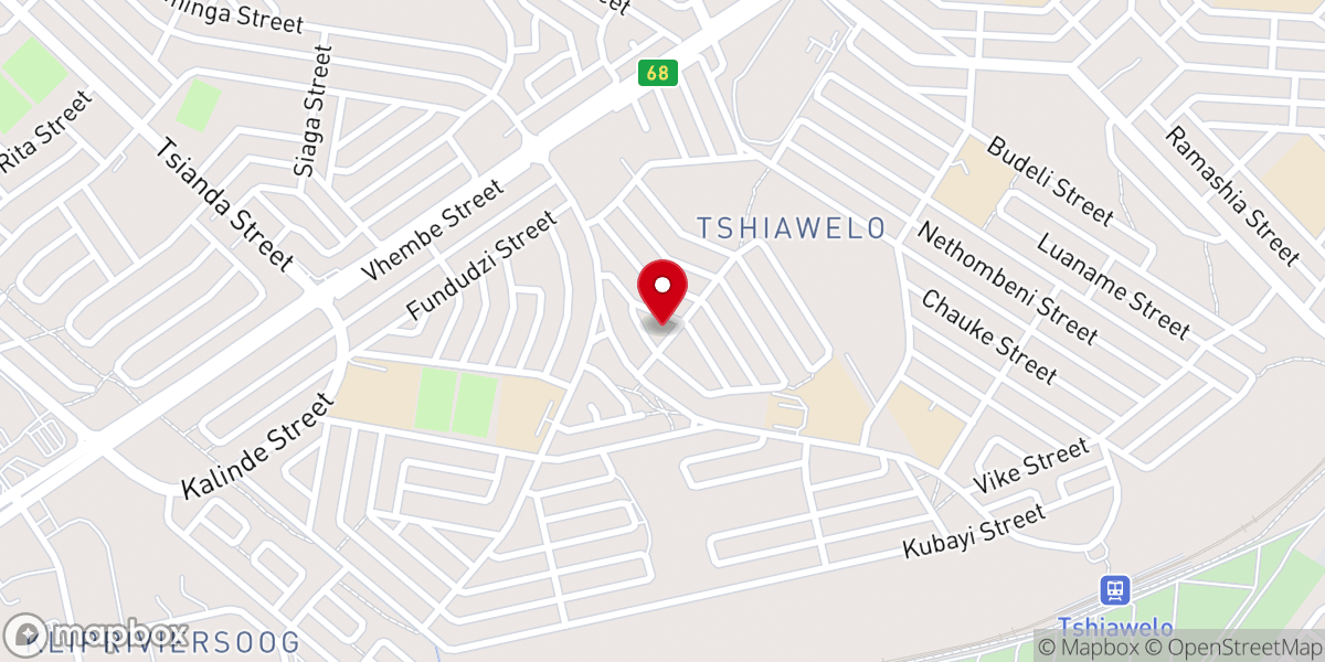 Map showing location of Apostolic Faith Mission - Tshiawelo - Paraklesis Worship Centre