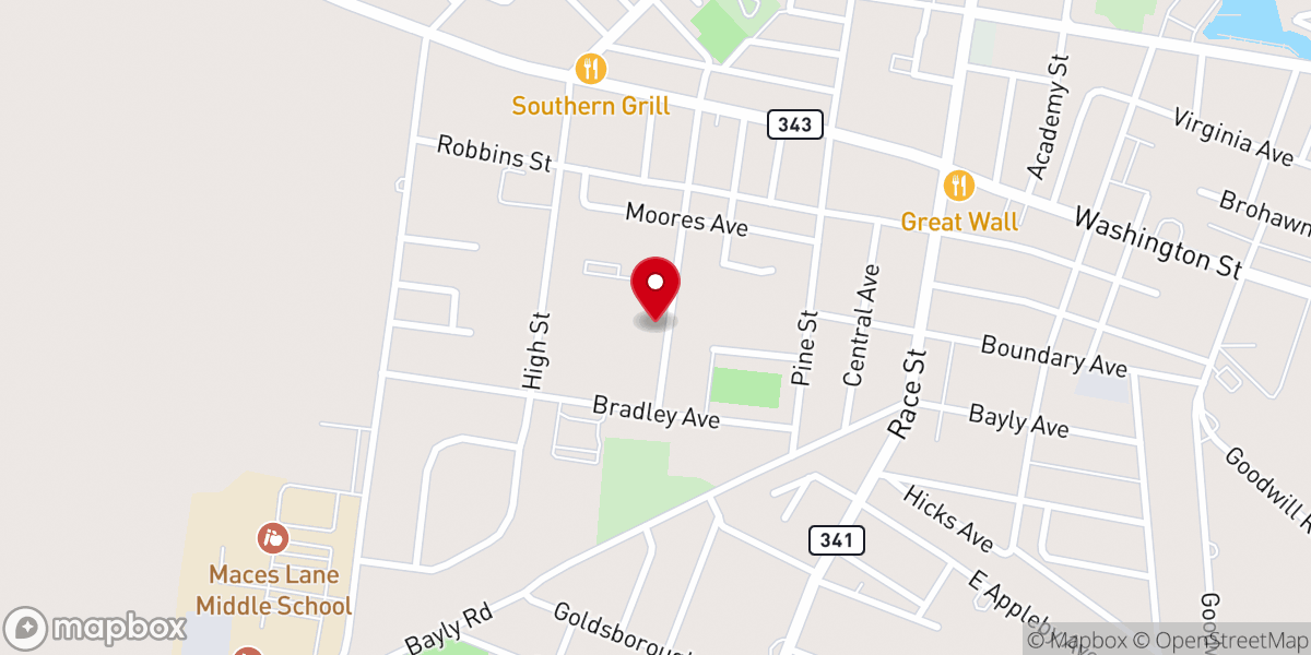 Map showing location of Faith Seventh-day Adventist Church