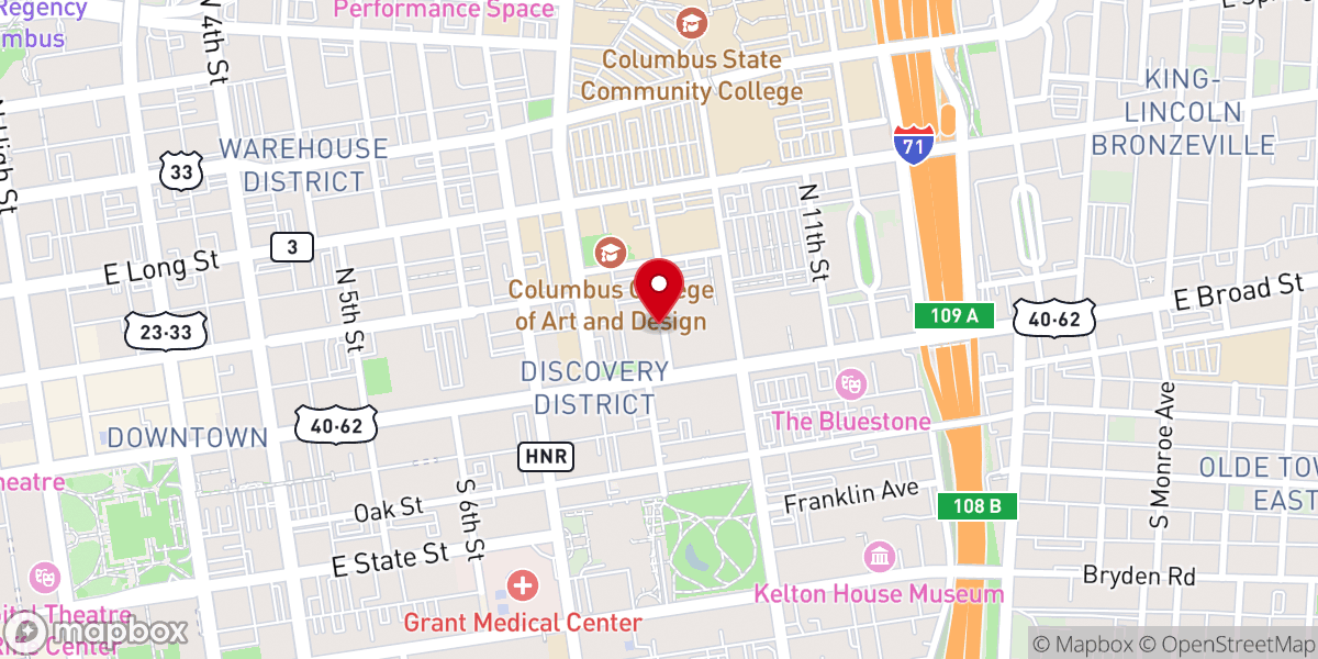 Map showing location of Gathering Place Christian Fellowship Inc