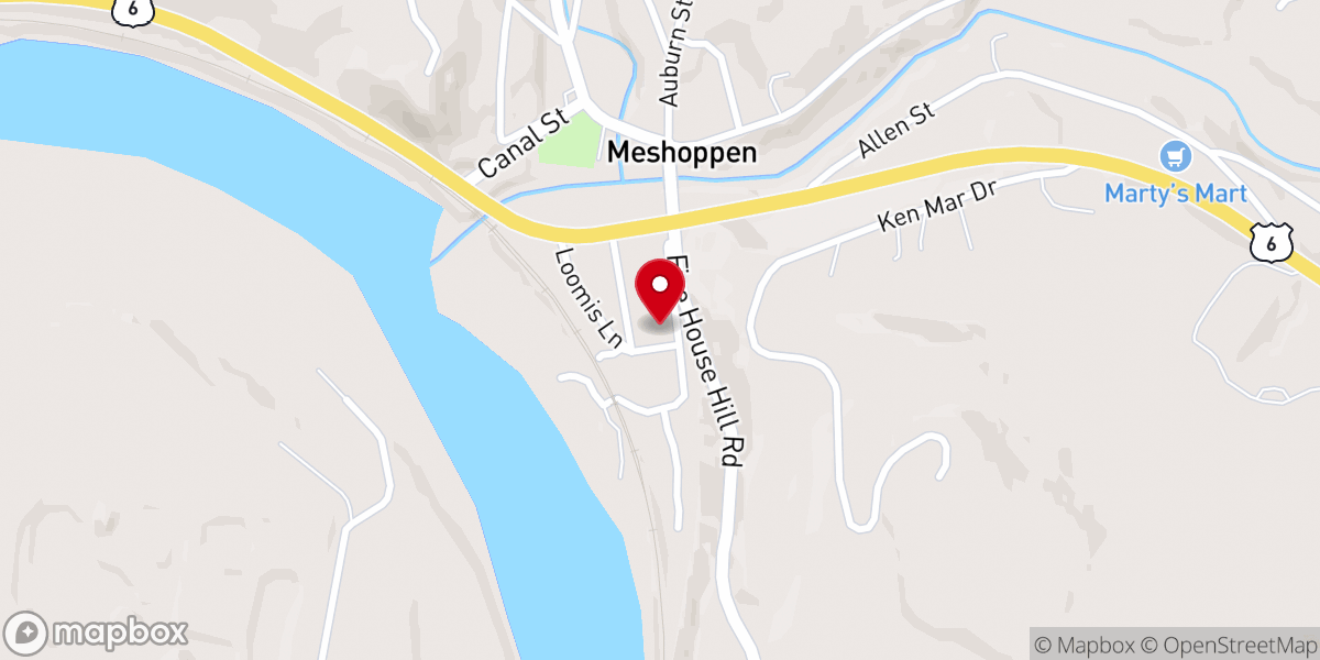 Map showing location of St Joachim's Church