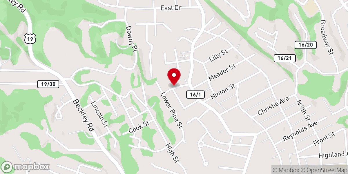 Map showing location of Shiloh Worship Center