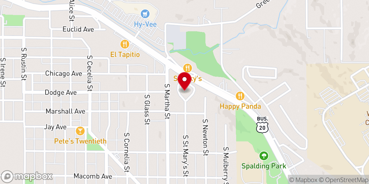 Map showing location of Morningside Lutheran Church