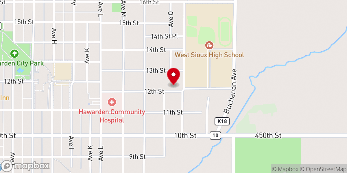 Map showing location of American Lutheran Church