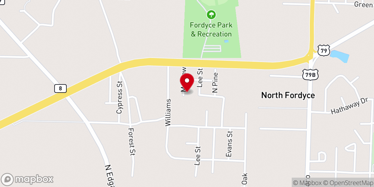 Map showing location of New Providence Church