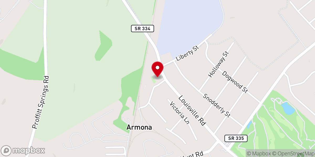 Map showing location of Armona Baptist Church