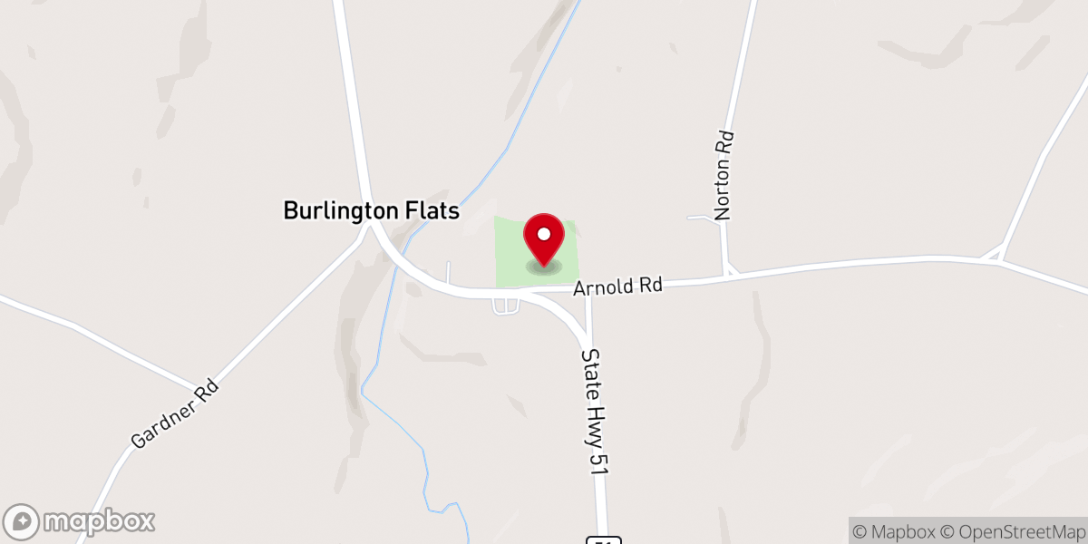 Map showing location of First Baptist Church