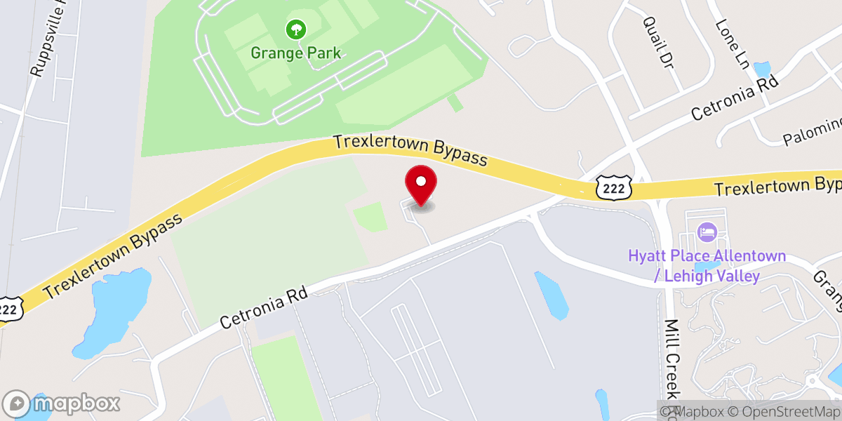 Map showing location of Trinity Wesleyan Church