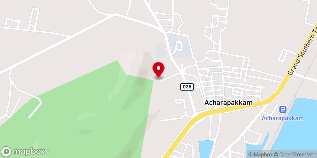 Map showing location of Mazhai Malai Madha Shrine