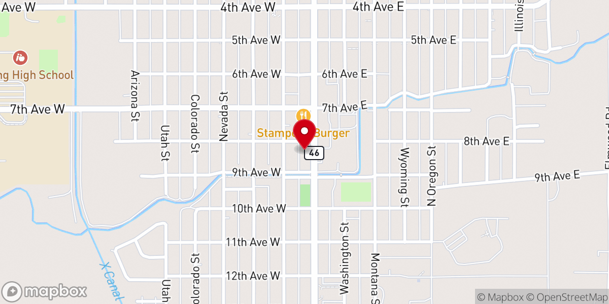 Map showing location of Gooding United Methodist Church