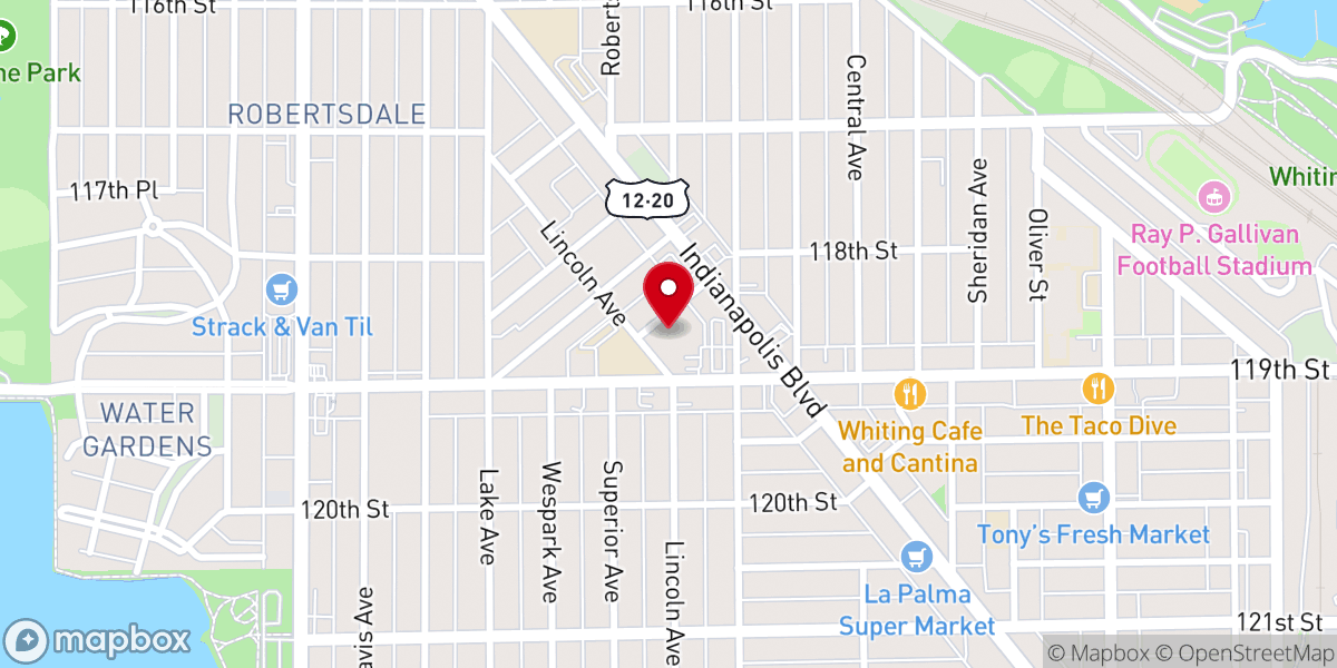 Map showing location of Saint John the Baptist Catholic Church