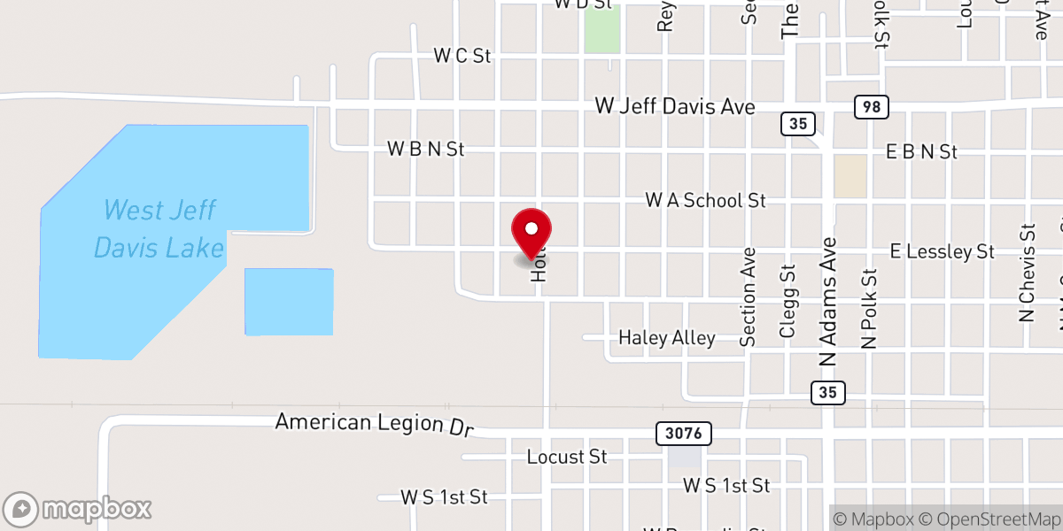 Map showing location of Rayne Church of God In Christ