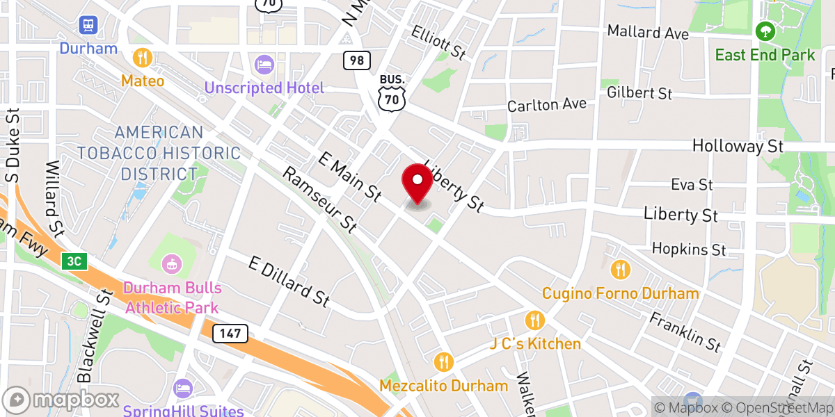 Map showing location of St. Philip's Episcopal Church
