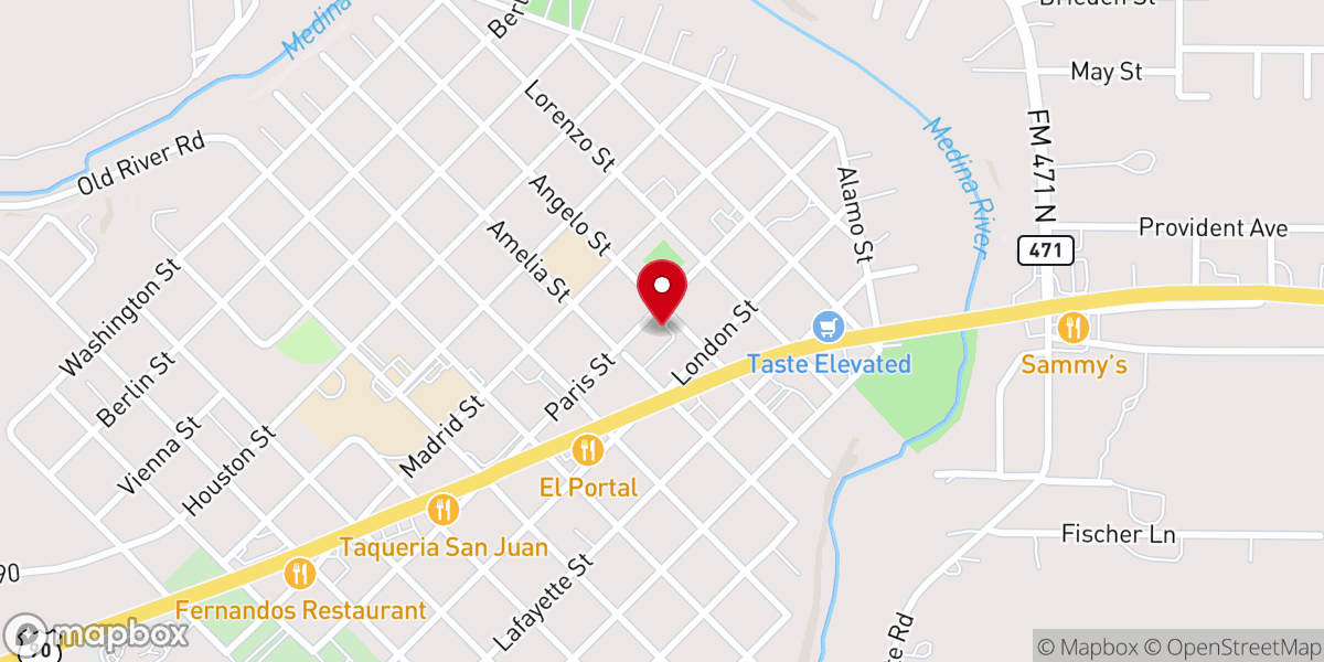 Map showing location of Moye Retreat Center