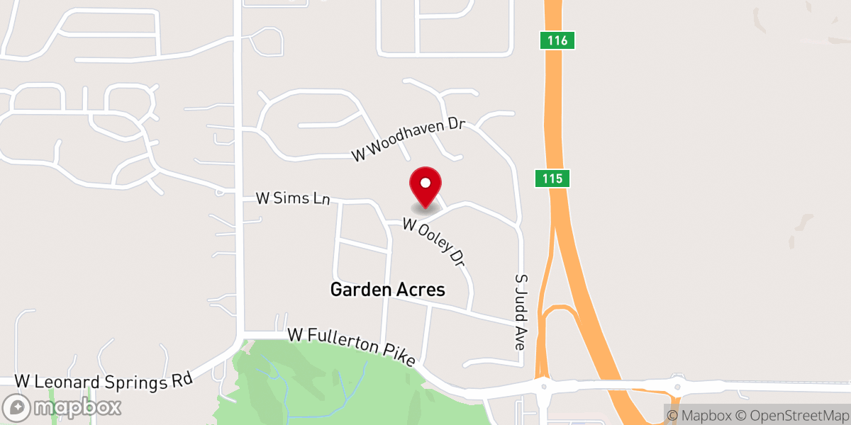 Map showing location of Trinity Reformed Church of Bloomington Indiana Inc