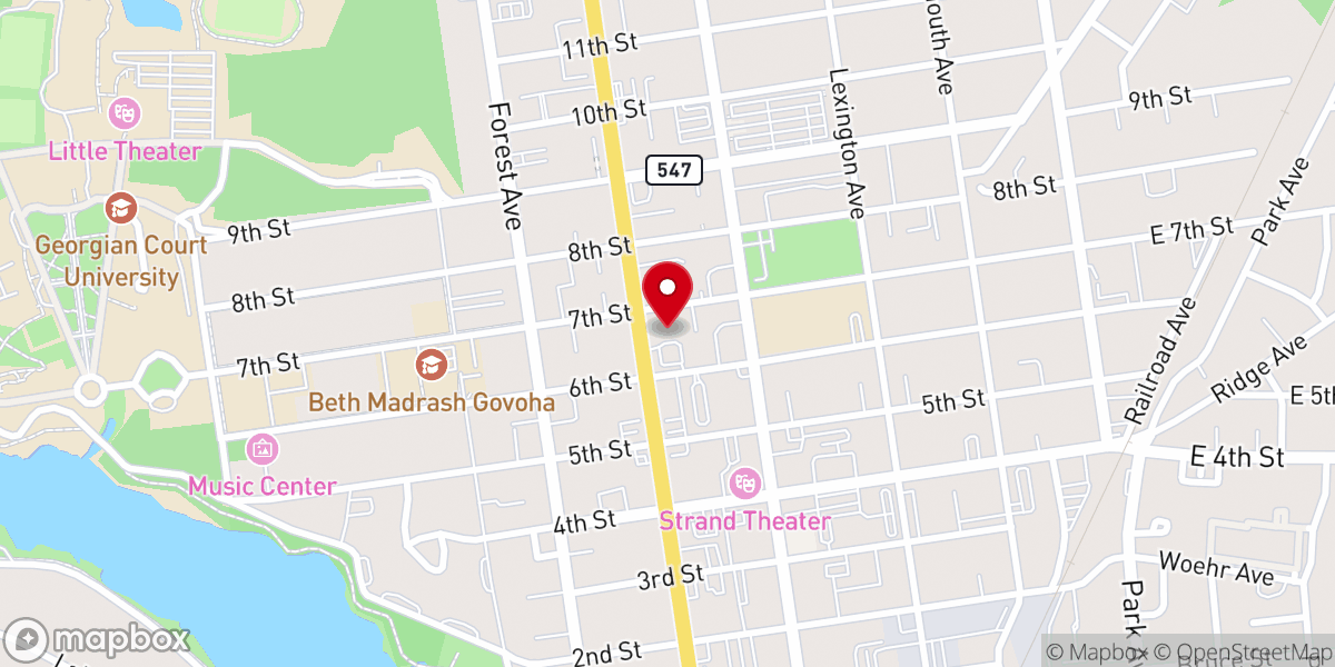 Map showing location of Sephardic Congregation of Lakewood