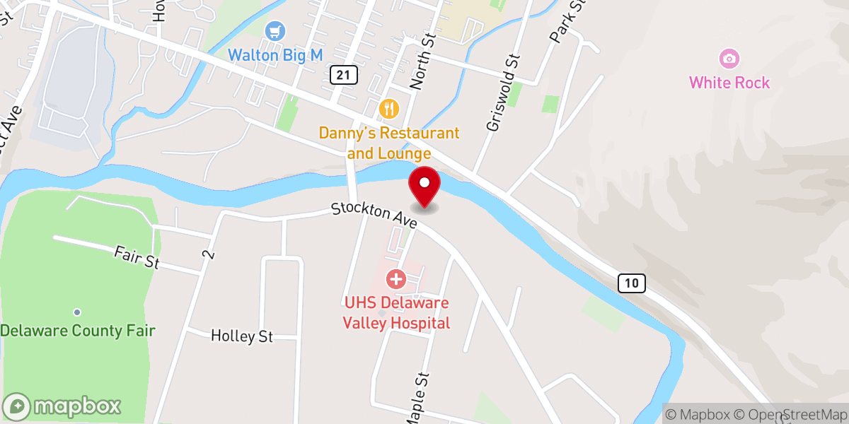 Map showing location of Riverside Alliance Church