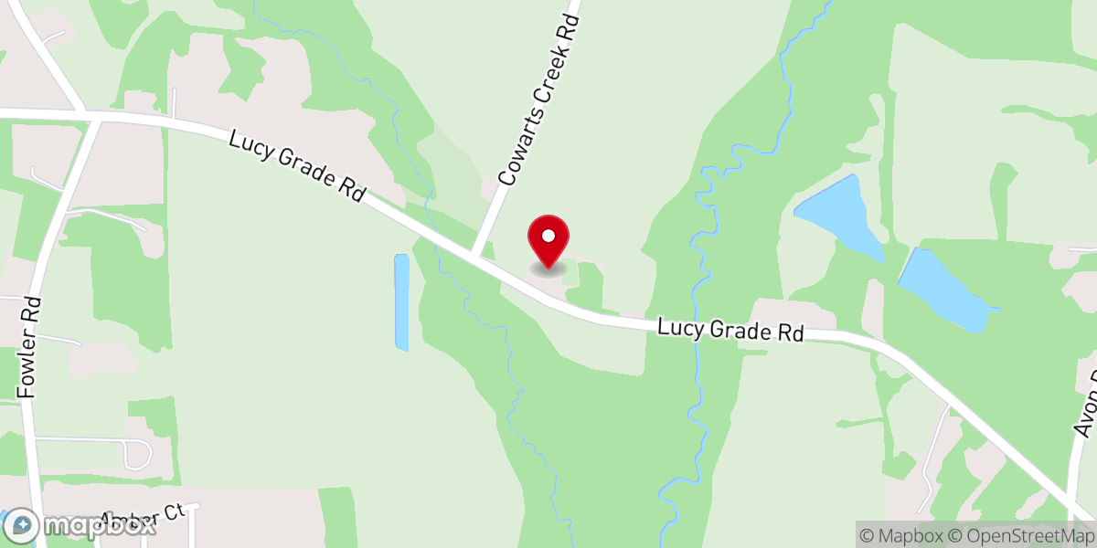 Map showing location of Cowarts Creek Freewill Baptist Church