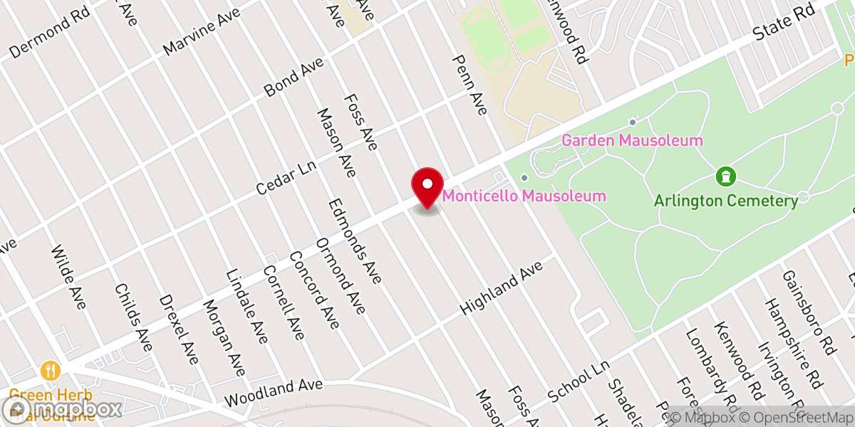 Map showing location of Word Formed Church