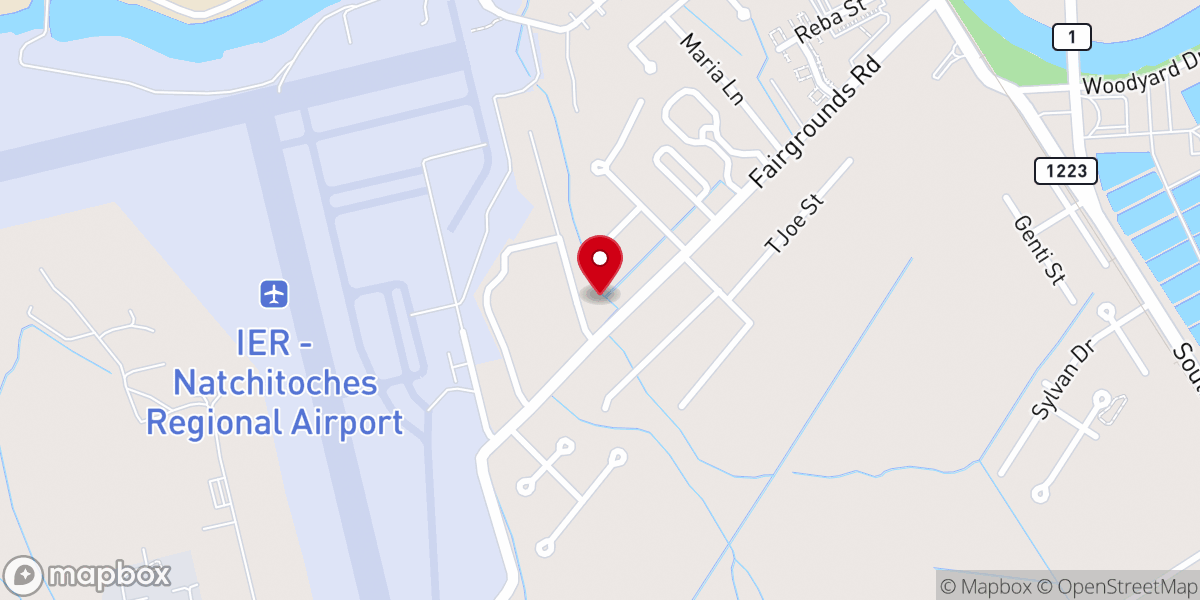 Map showing location of Natchitoches Parish Fair