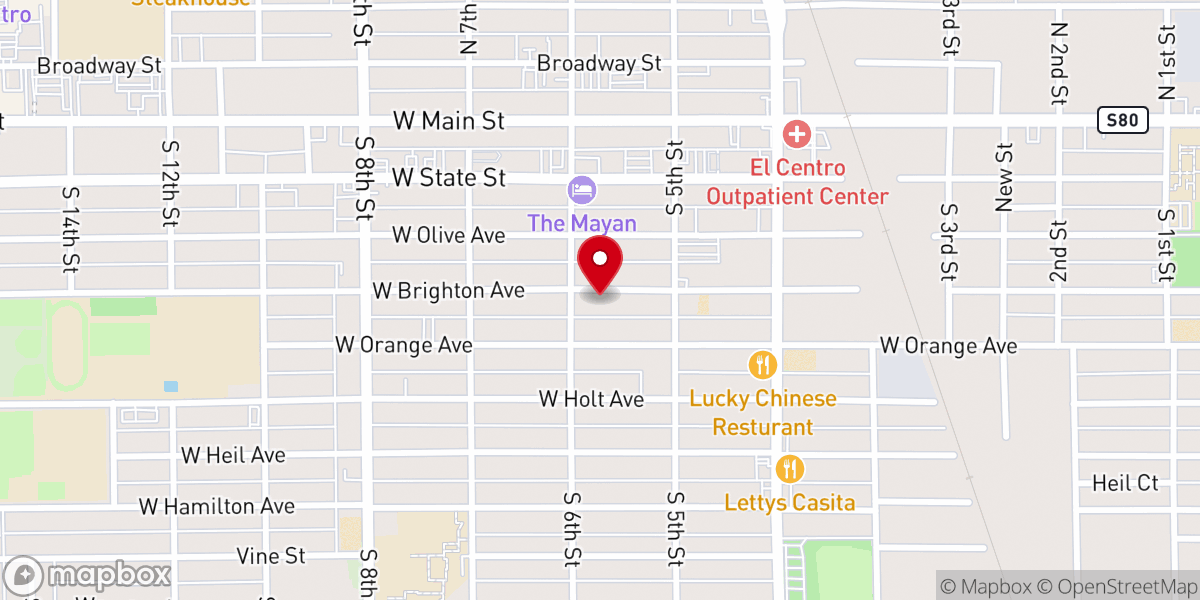 Map showing location of Church Arena