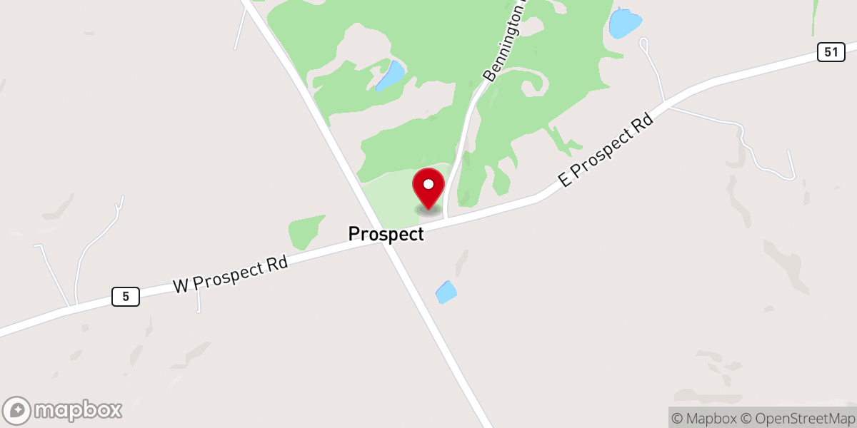 Map showing location of Prospect Methodist Church