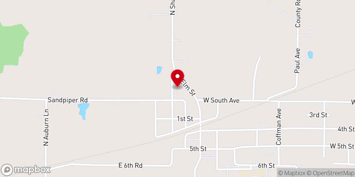 Map showing location of Otterbein United Methodist Church