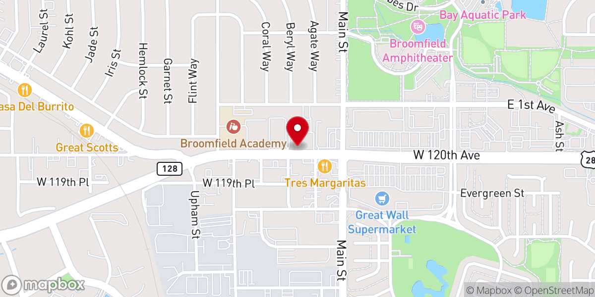 Map showing location of Beautiful Savior Lutheran Church