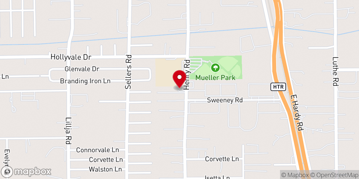 Map showing location of Colonial Hills Bible Chapel