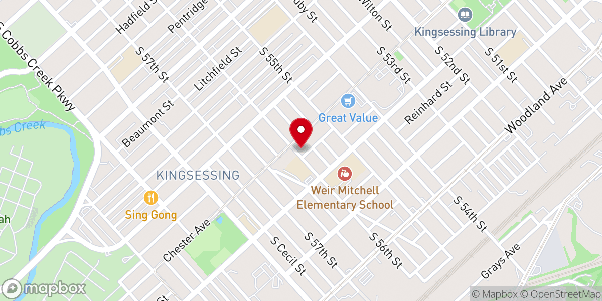 Map showing location of Healing Waters Church