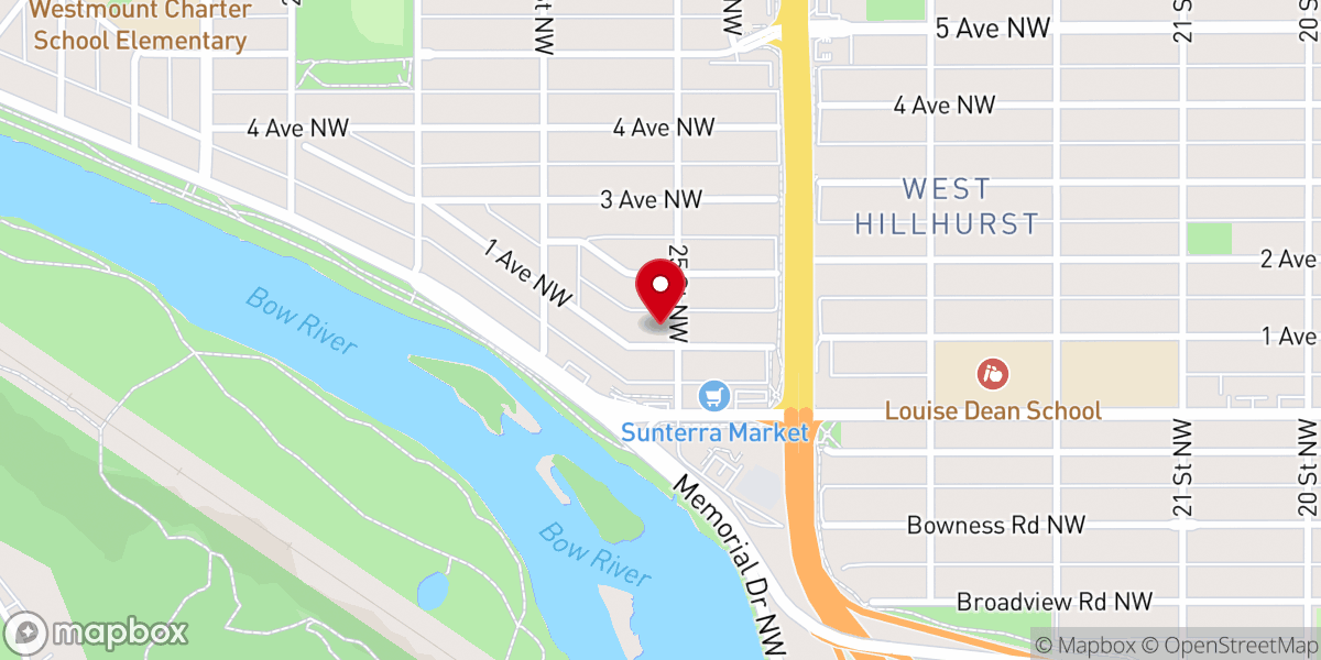 Map showing location of Parkdale Grace Fellowship Church