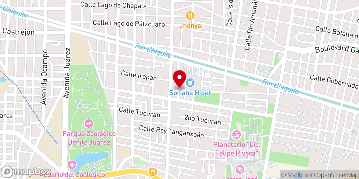 Map showing location of Parroquia San Marcelino de Champagnat