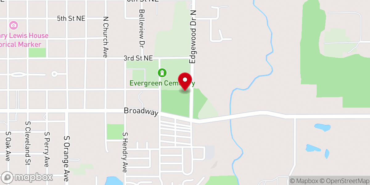 Map showing location of St. Elizabeth Ann Seton Mission