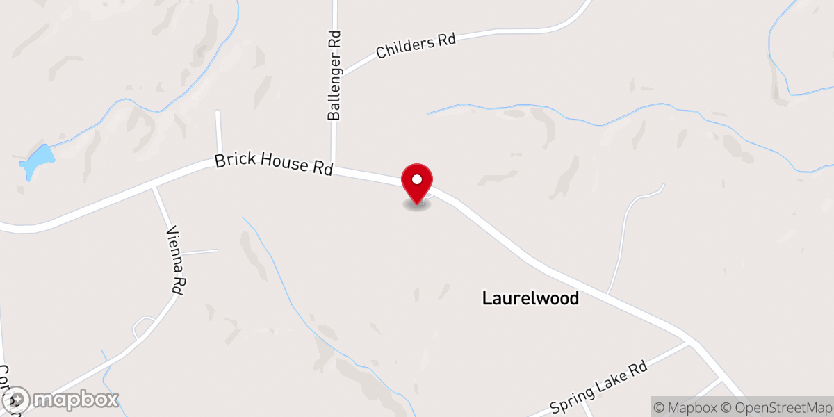 Map showing location of Victory Baptist Church