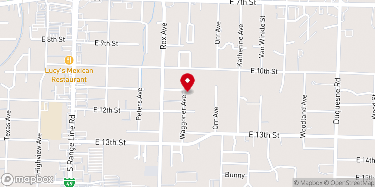 Map showing location of Independent Bethel Baptist Church