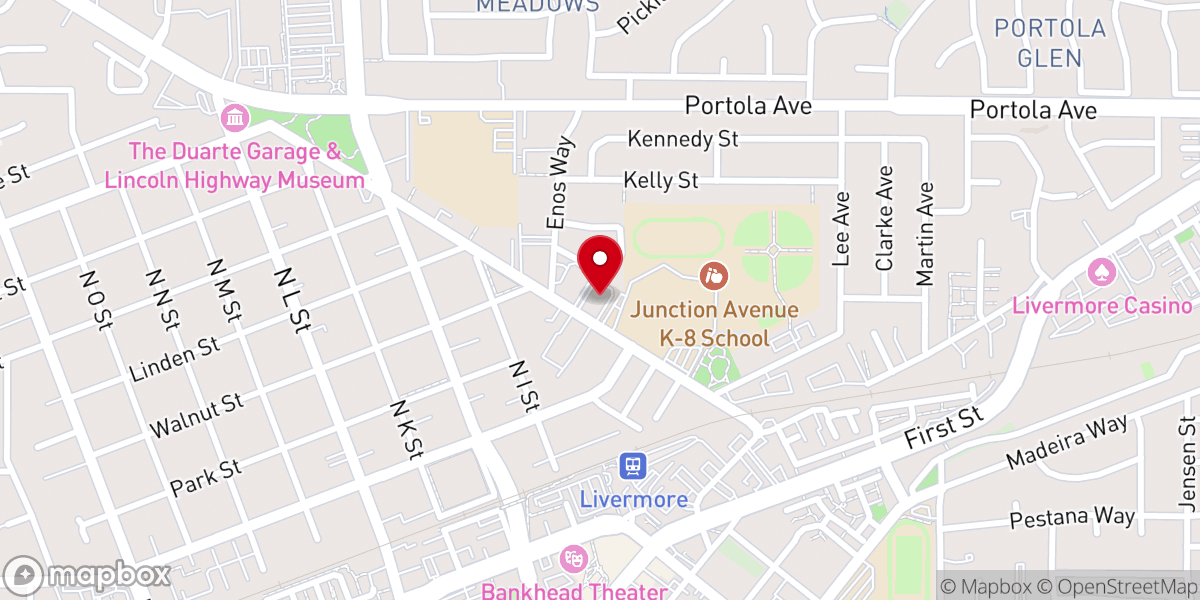 Map showing location of Mar Thoma Church of San Francisco