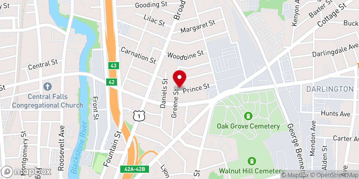 Map showing location of Immanuel Baptist Church