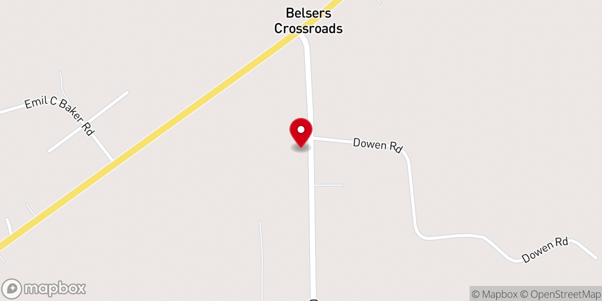 Map showing location of Bethlehem Baptist Church