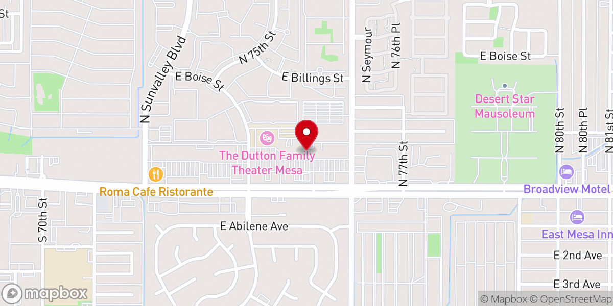 Map showing location of East Valley Church of Christ