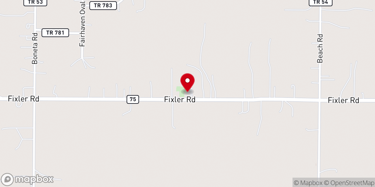 Map showing location of Freedom Baptist Church