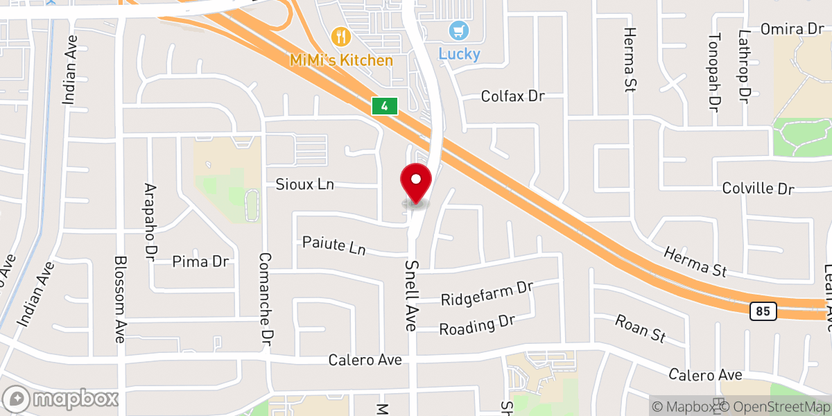 Map showing location of Nora Lam Ministries