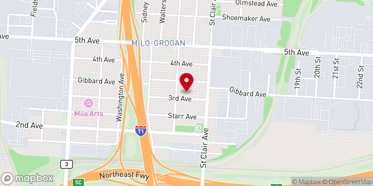 Map showing location of Triedstone Missionary Baptist Church